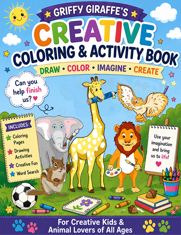 Griffy Giraffe Coloring & Activity Book (Free)